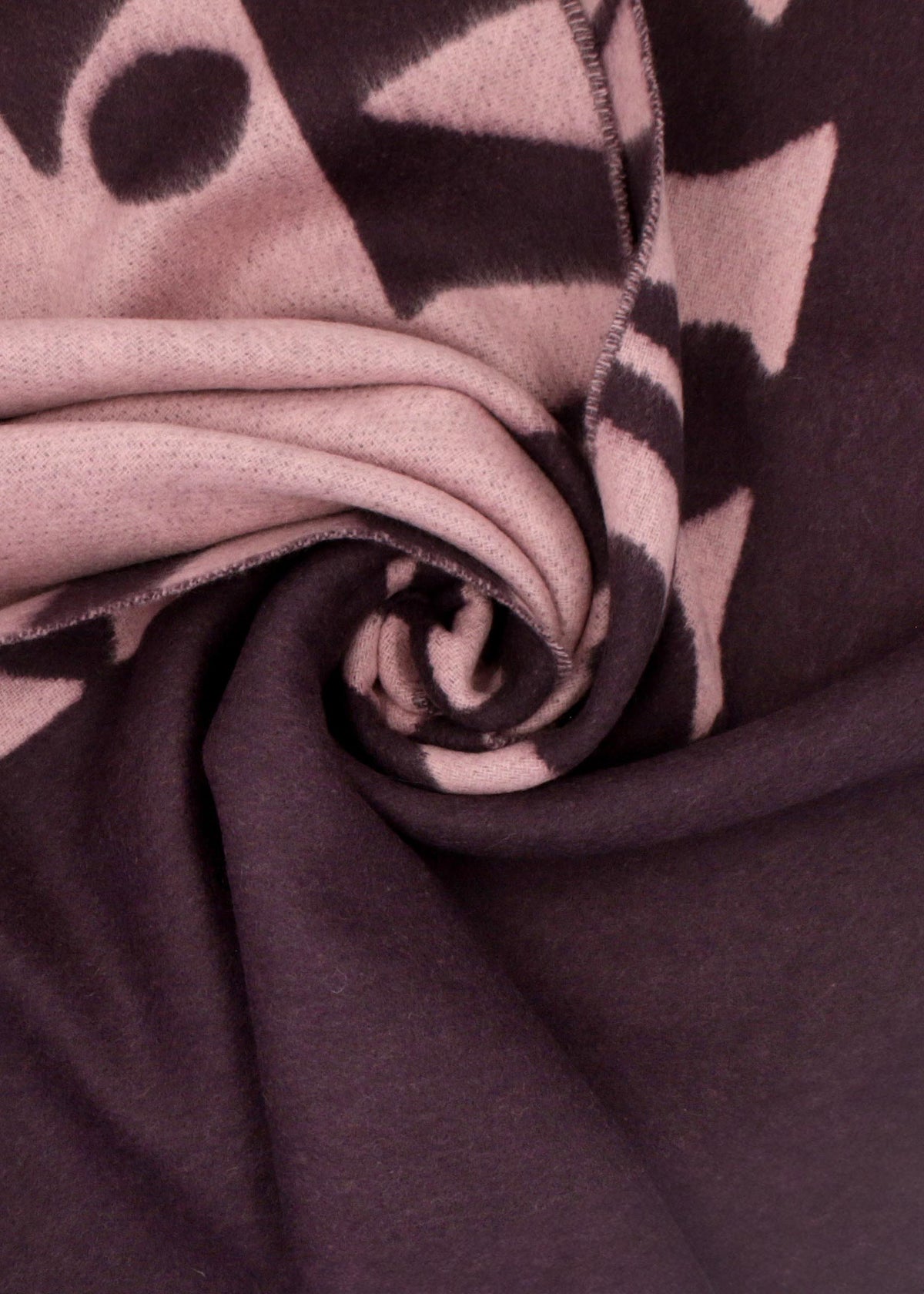 Vivienne Westwood Unisex Double Face Half Logo Plum Wool Scarf