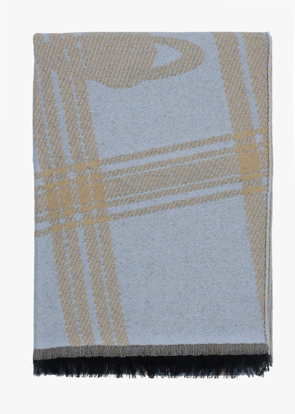 Vivienne Westwood Unisex Double Face Tartan Blue Scarf