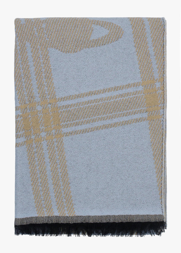Vivienne Westwood Unisex Double Face Tartan Blue Scarf