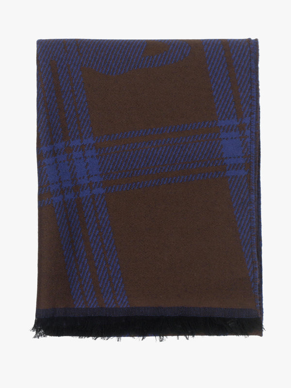 Vivienne Westwood Unisex Double Face Tartan Brown Scarf