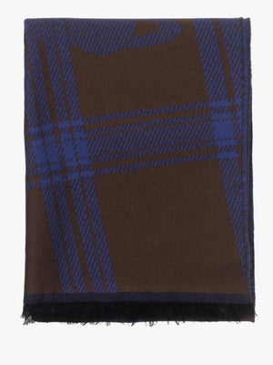 Vivienne Westwood Unisex Double Face Tartan Brown Scarf
