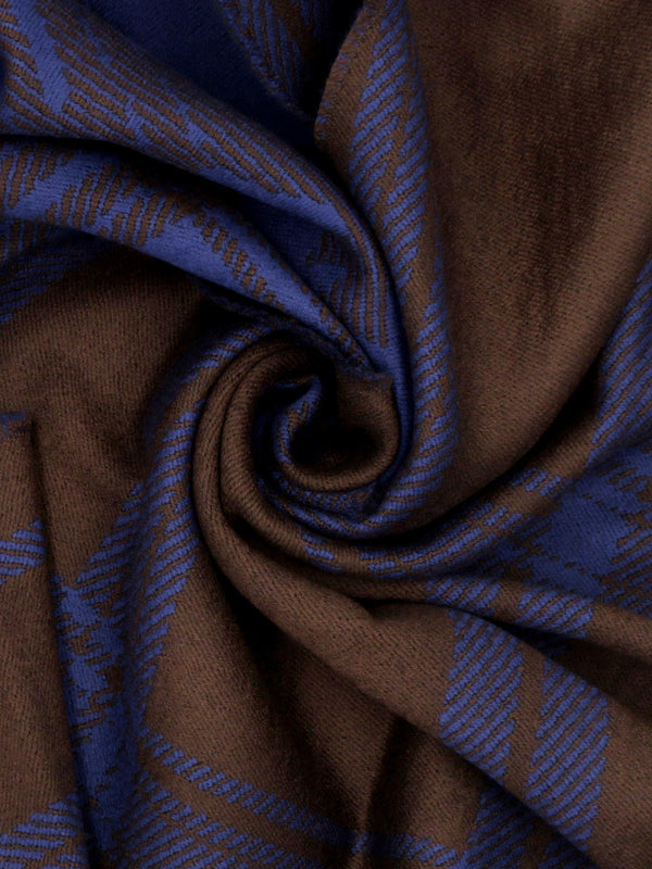 Vivienne Westwood Unisex Double Face Tartan Brown Scarf