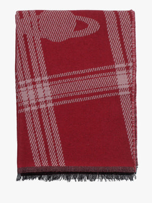 Vivienne Westwood Unisex Double Face Tartan Red Scarf