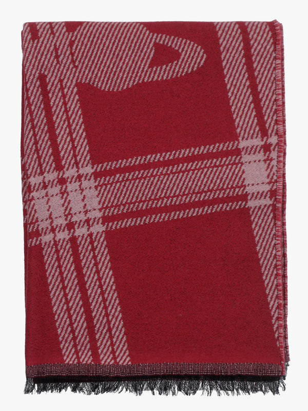 Vivienne Westwood Unisex Double Face Tartan Red Scarf