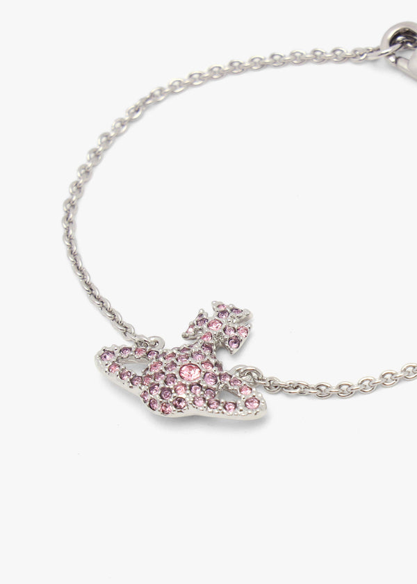Grace Bas Relief Light Rose Crystal Bracelet