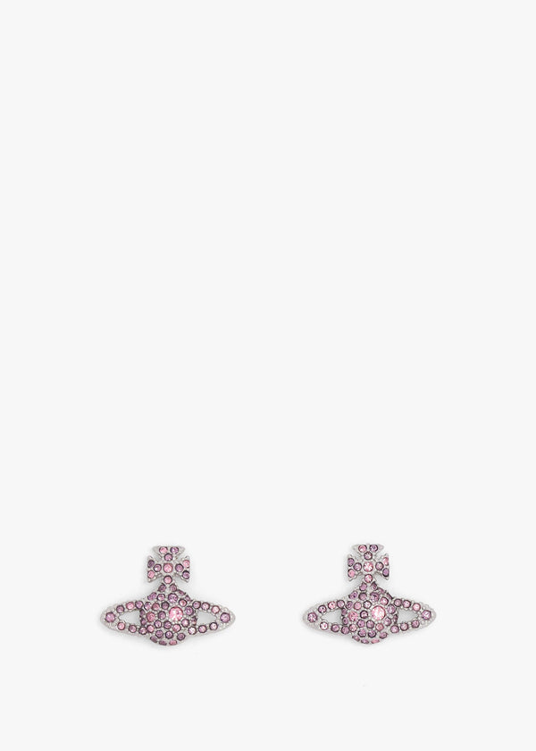 Vivienne Westwood Grace Bas Relief Light Rose Crystal Earrings