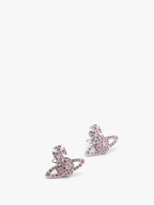 Grace Bas Relief Light Rose Crystal Earrings