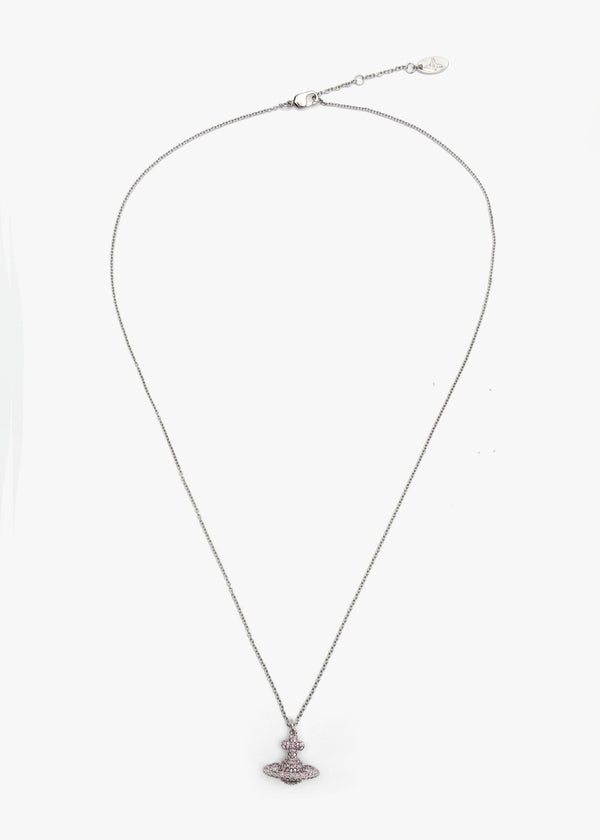 Vivienne Westwood Grace Petite Light Rose Crystal Pendant Necklace