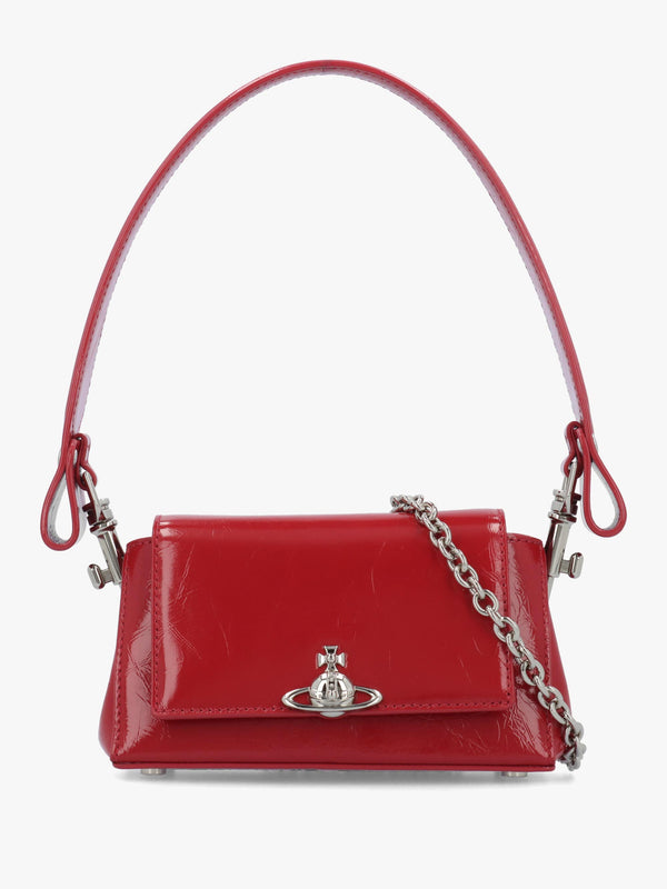 Vivienne Westwood Hazel Small Red Naplak Leather Shoulder Bag