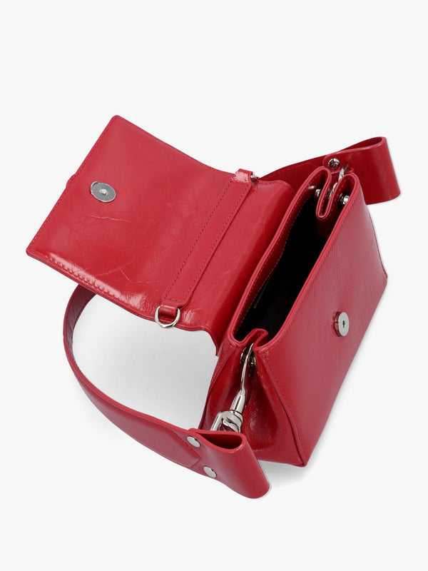 Vivienne Westwood Hazel Small Red Naplak Leather Shoulder Bag