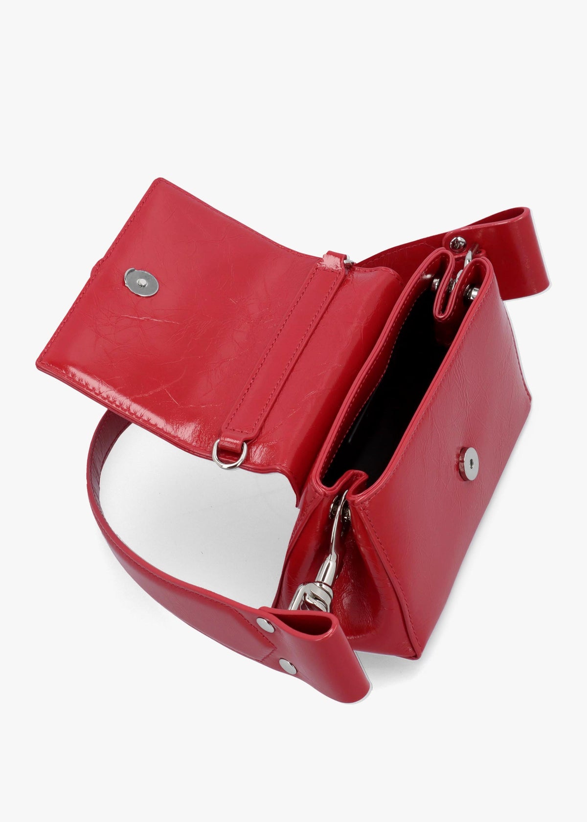 Vivienne Westwood Hazel Small Red Naplak Leather Shoulder Bag