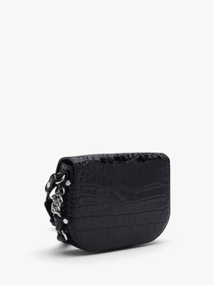 Hunter Flap Embossed Croc Back Cross-Body Bag