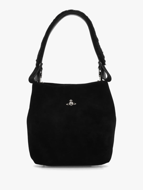 VW LOTTIE SHOULDER BAG SMALL - Black Suede