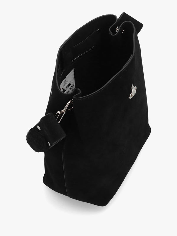VW LOTTIE SHOULDER BAG SMALL - Black Suede