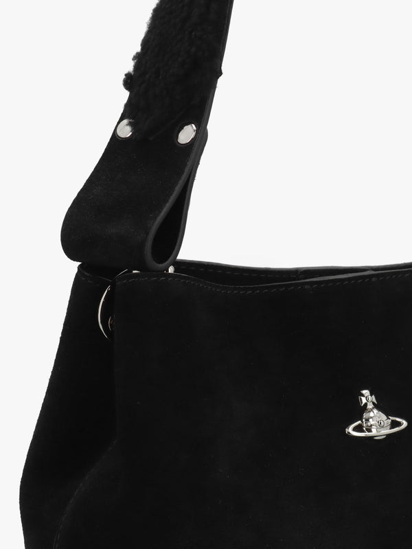 VW LOTTIE SHOULDER BAG SMALL - Black Suede