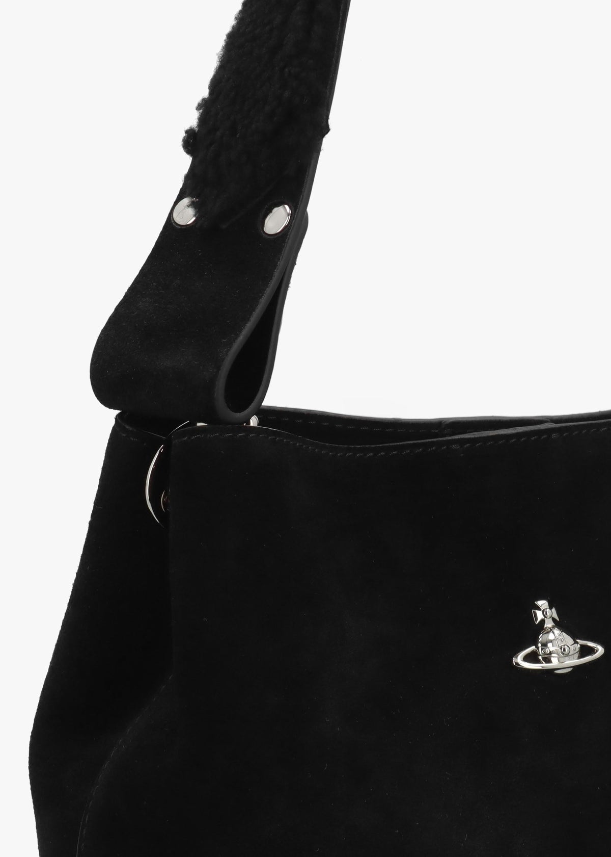 VW LOTTIE SHOULDER BAG SMALL - Black Suede
