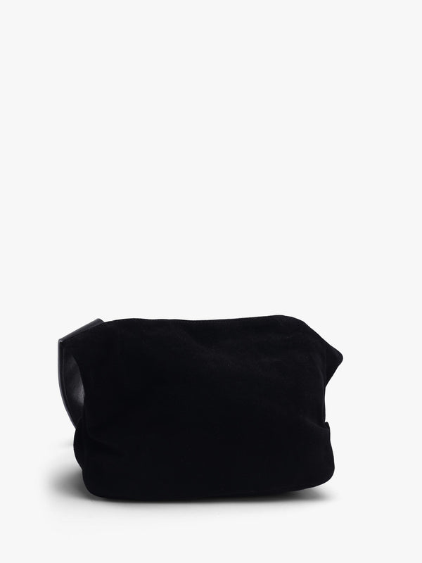 Maxime Small Black Suede Shoulder Bag