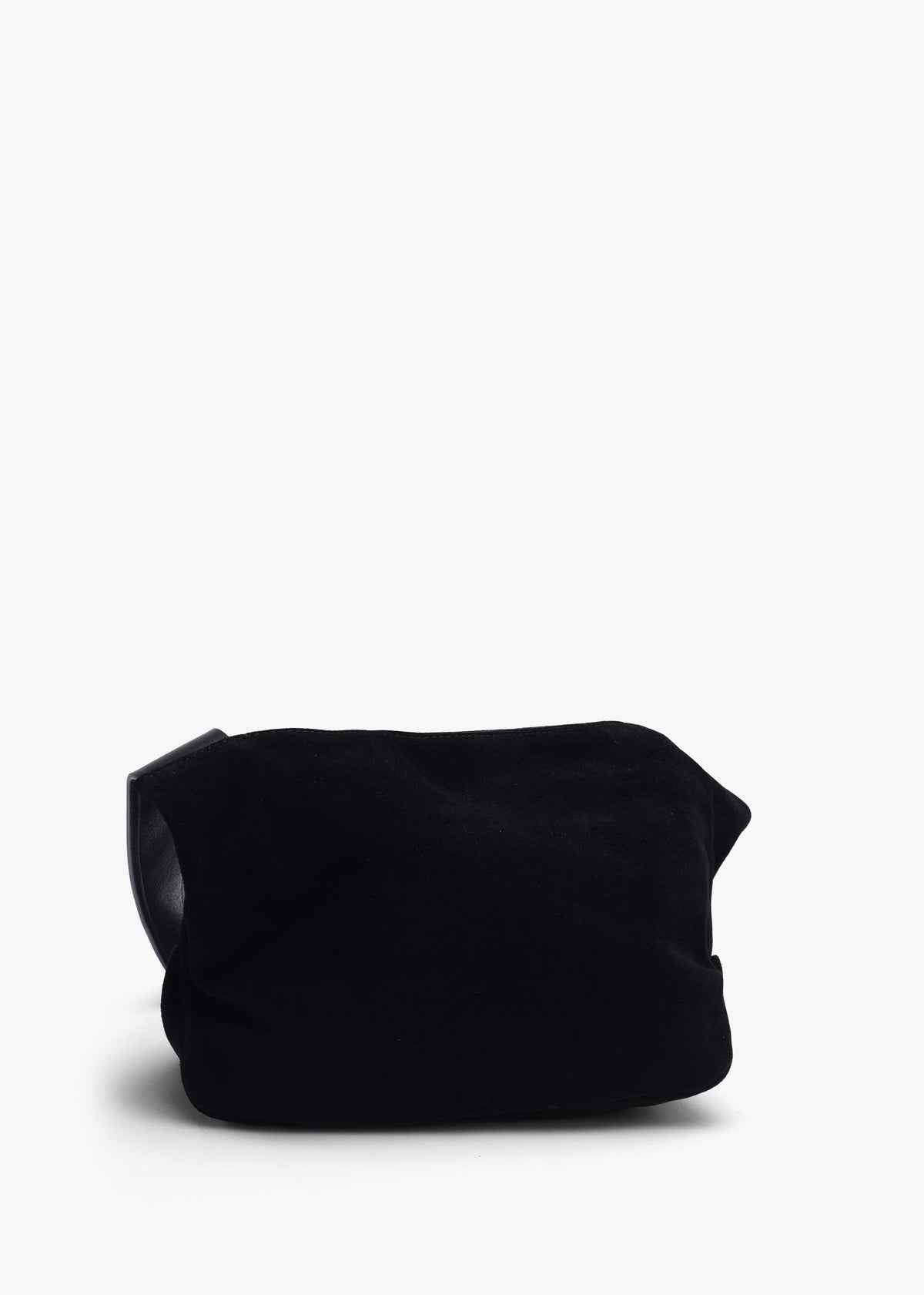 Maxime Small Black Suede Shoulder Bag