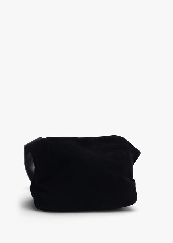 Maxime Small Black Suede Shoulder Bag