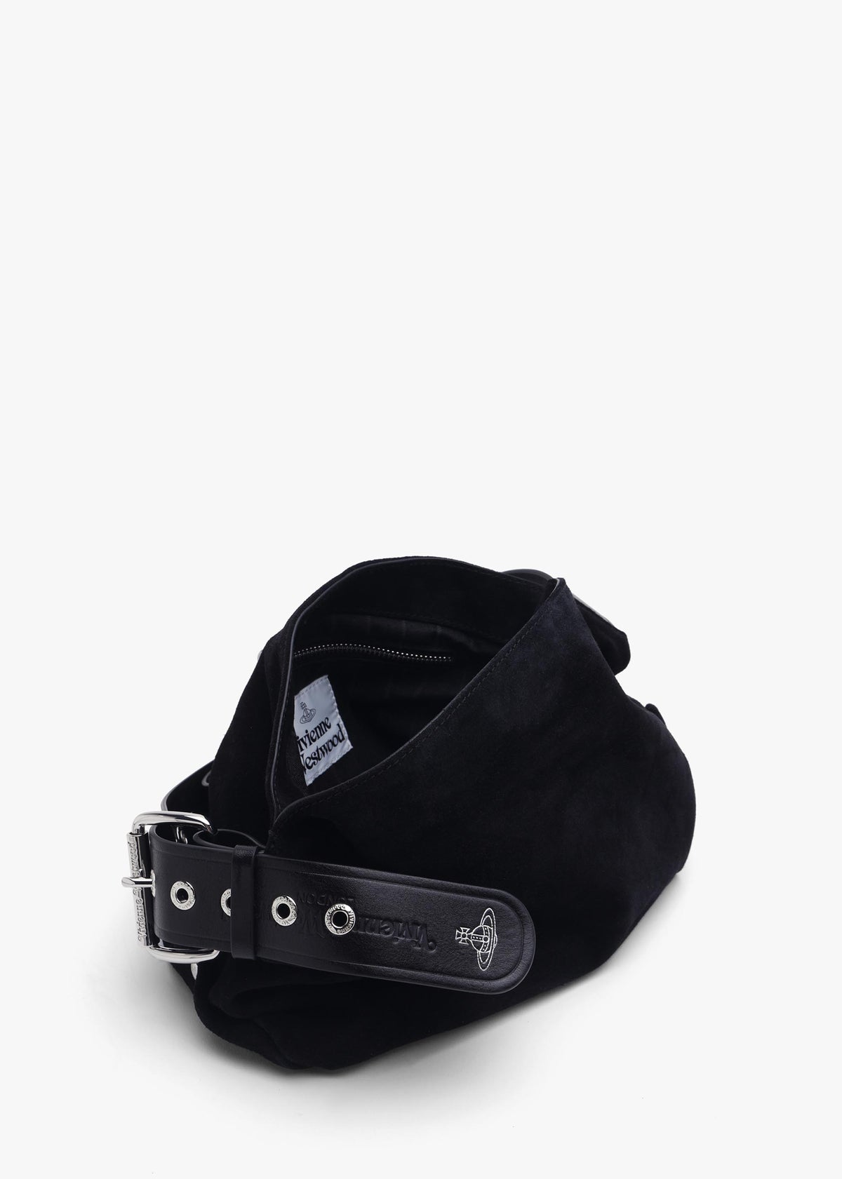 Maxime Small Black Suede Shoulder Bag