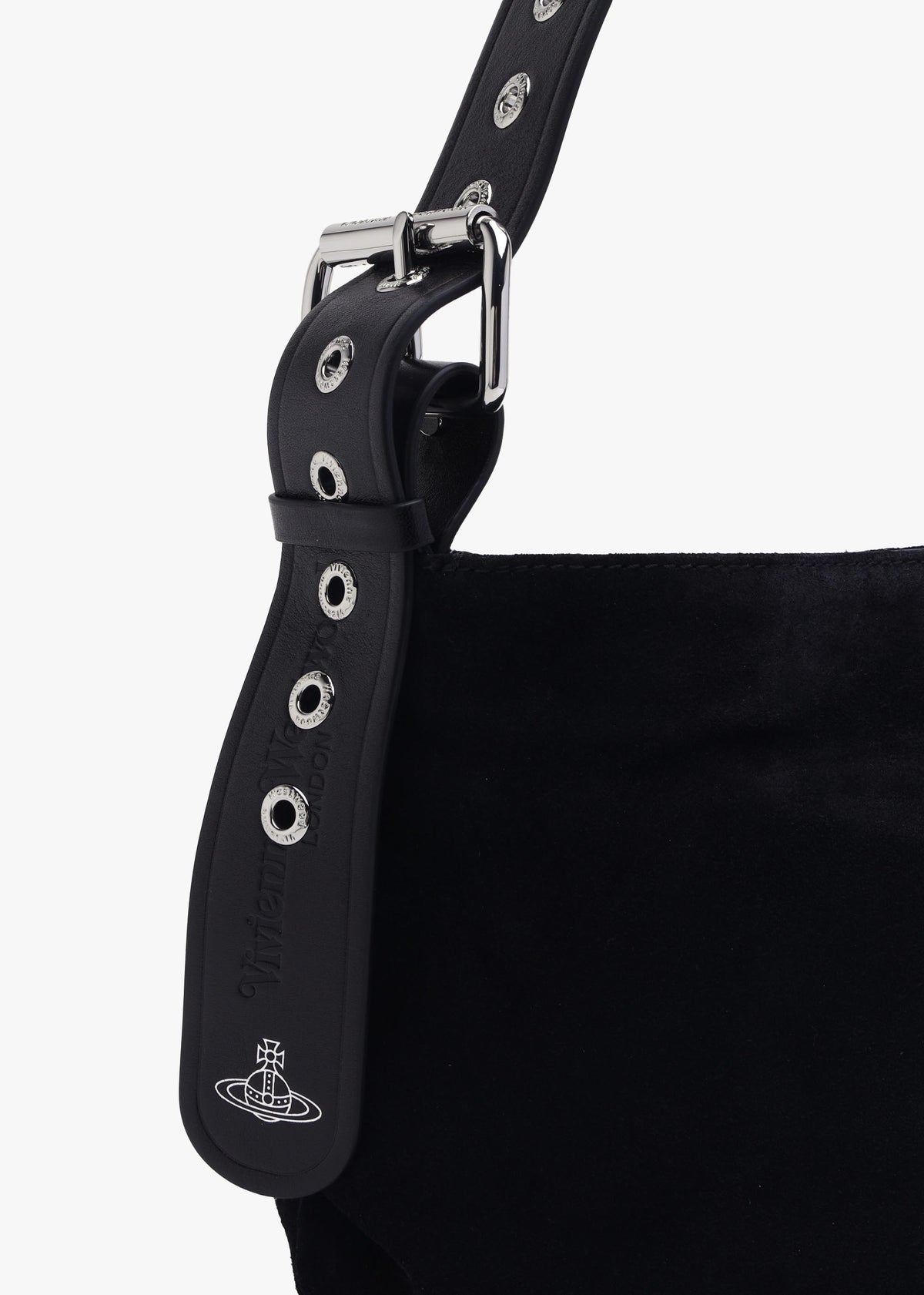 Maxime Small Black Suede Shoulder Bag