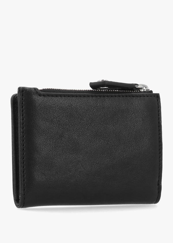 Vivienne Westwood Slim Flap Black Leather Card Holder