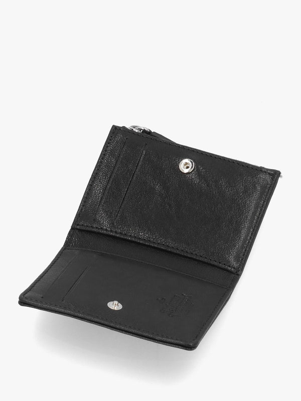 Vivienne Westwood Slim Flap Black Leather Card Holder