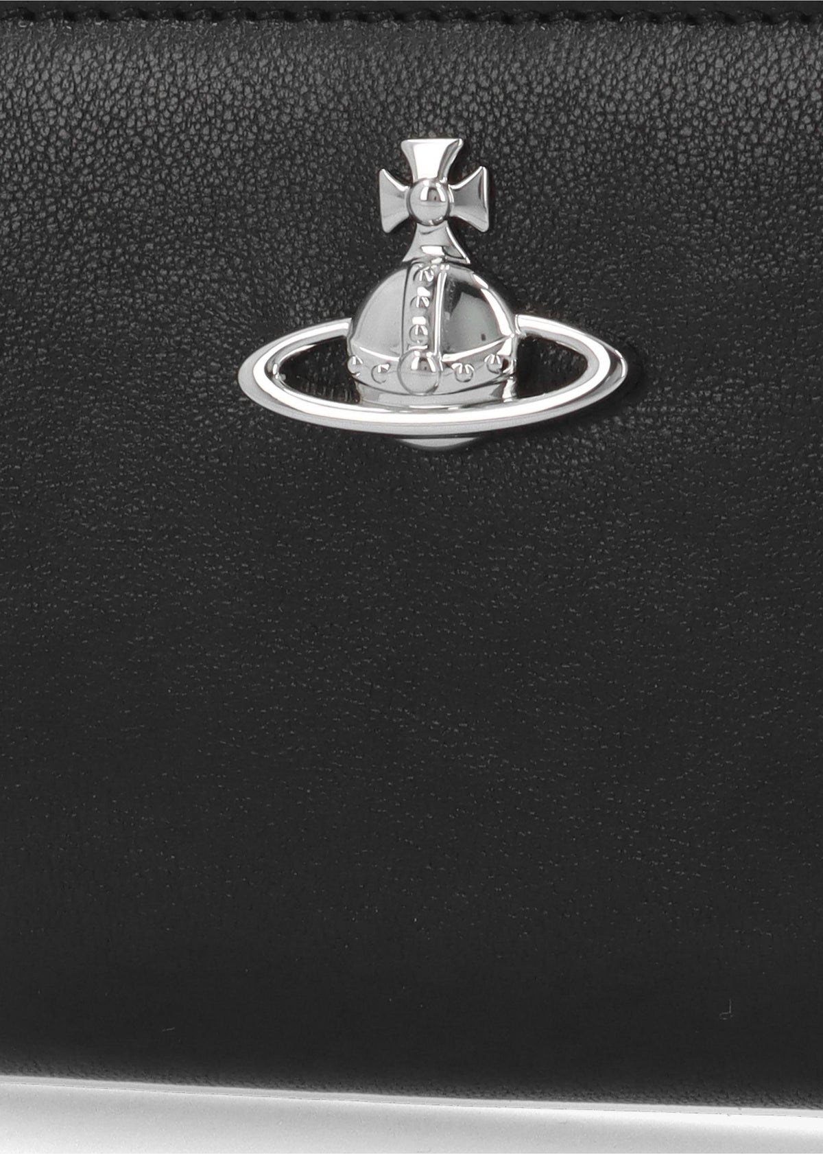 Vivienne Westwood Slim Flap Black Leather Card Holder