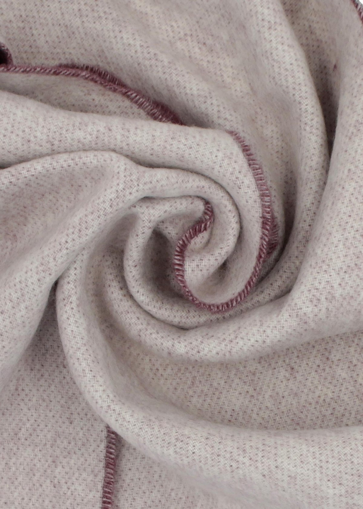 Unisex Double Face Bordeaux Wool Scarf