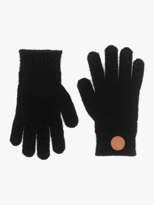 Unisex Fluffy Black Gloves
