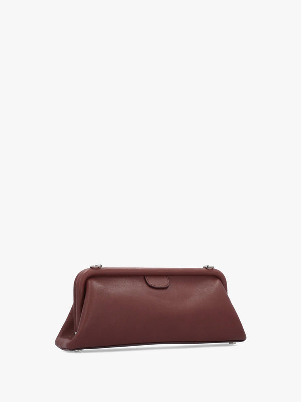 Jane Frame Chestnut Leather Shoulder Bag Purse