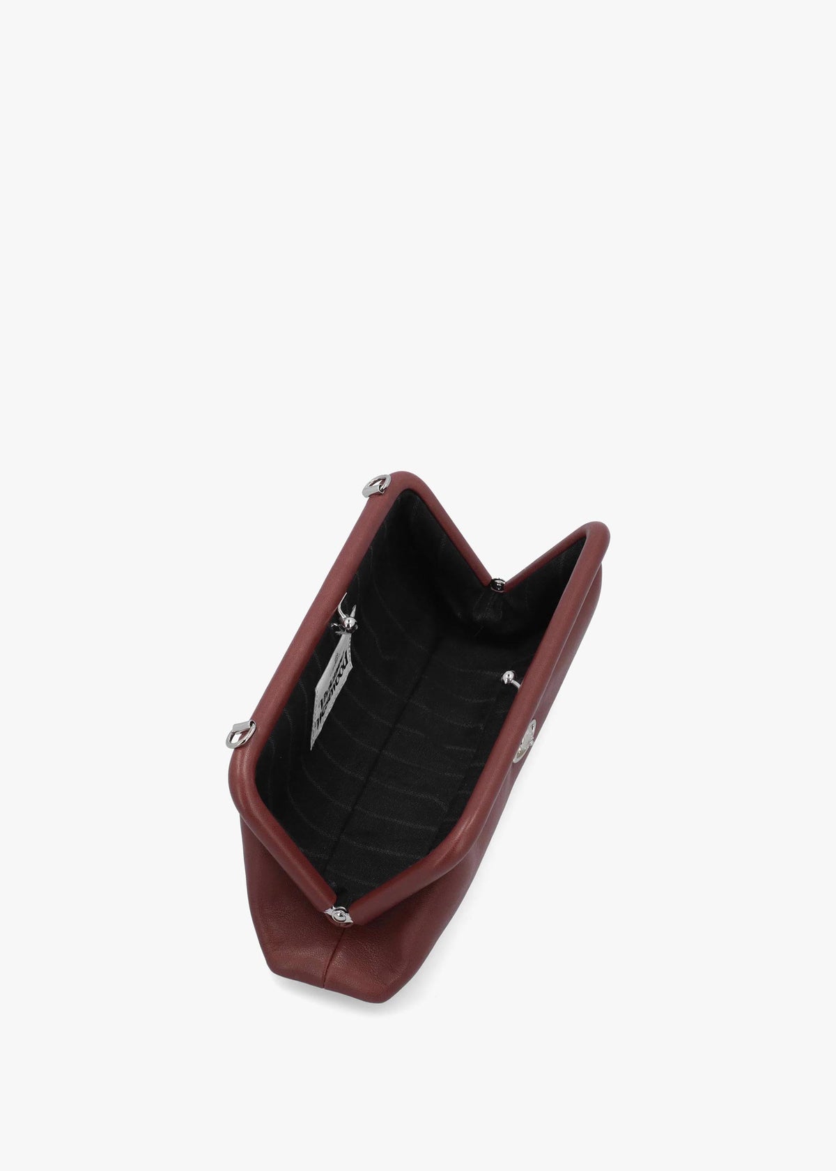 Jane Frame Chestnut Leather Shoulder Bag Purse
