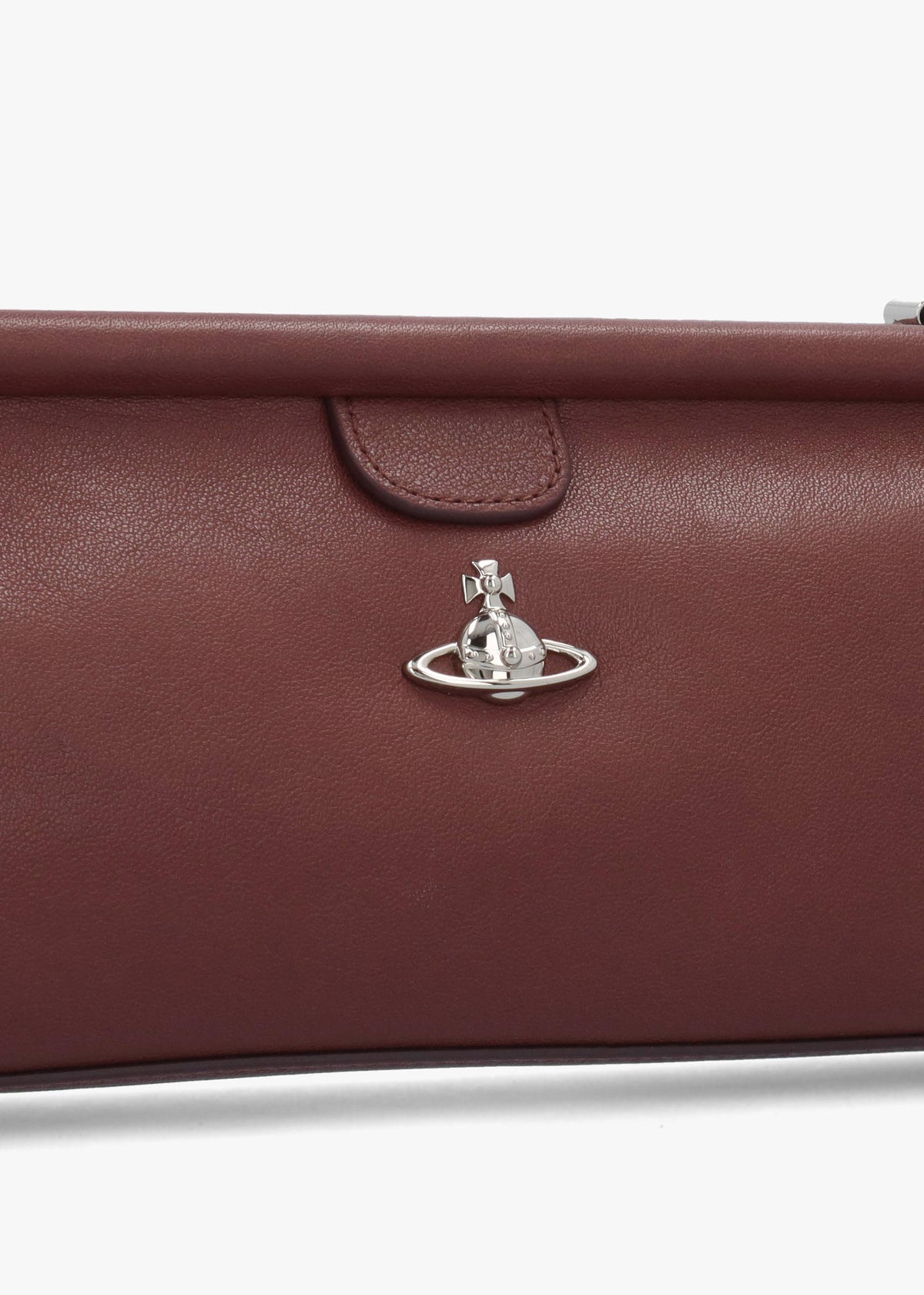 Jane Frame Chestnut Leather Shoulder Bag Purse