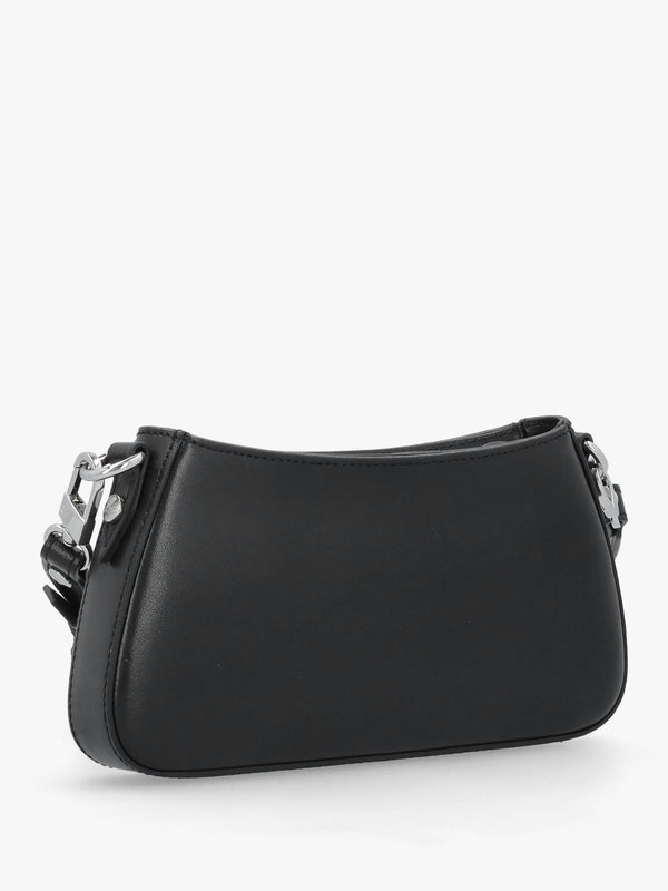 Tasha Studded Black Leather Shoulder Phone Bag