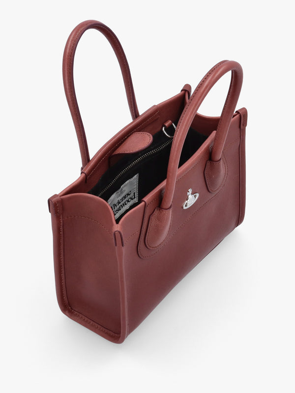 Troy Small Chestnut Leather Tote Cross-Body Bag