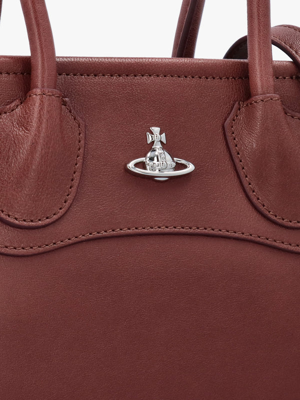 Troy Small Chestnut Leather Tote Cross-Body Bag