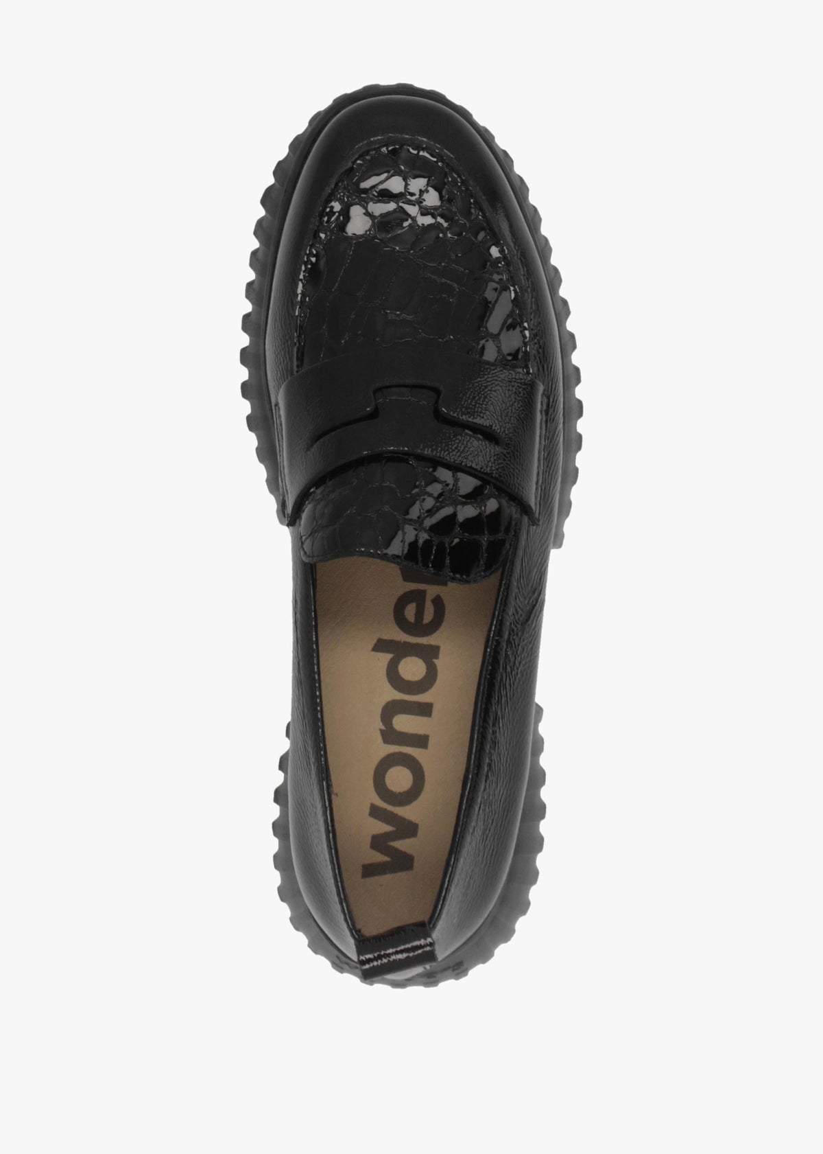 Wonders Flexfly 20 Black Leather Loafers