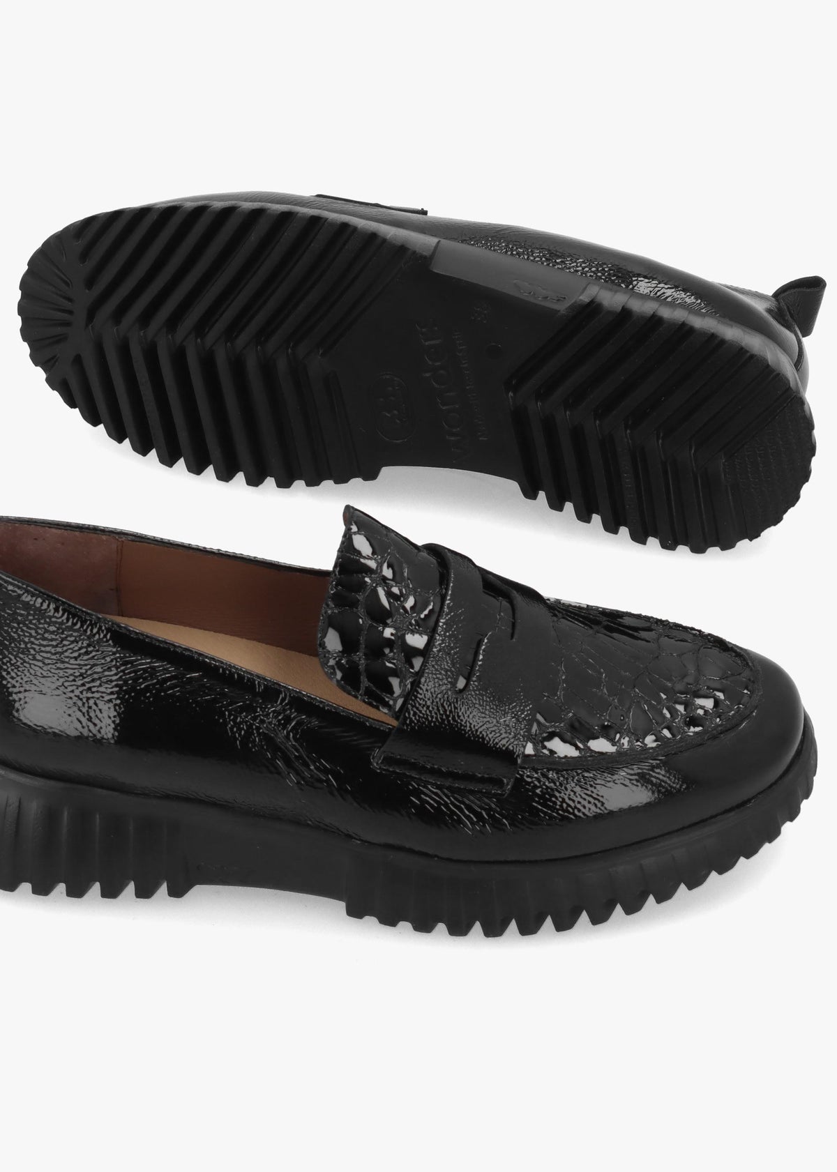 Wonders Flexfly 20 Black Leather Loafers