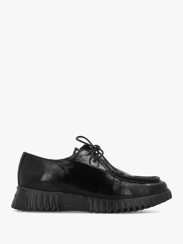A-4423 Lack Black Leather Wallabee Trouser Shoes