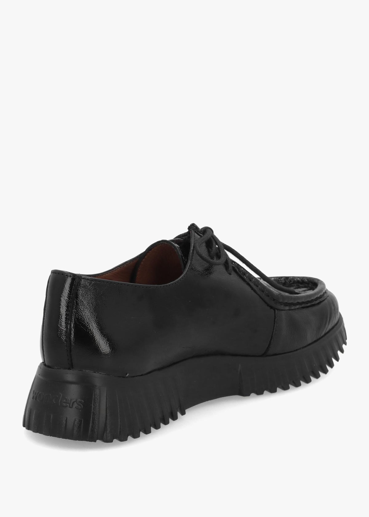 A-4423 Lack Black Leather Wallabee Trouser Shoes