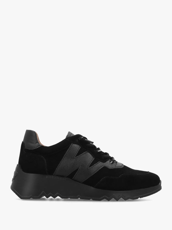 Michael Kors Kyoto 81 Black Suede Low Wedge Trainers