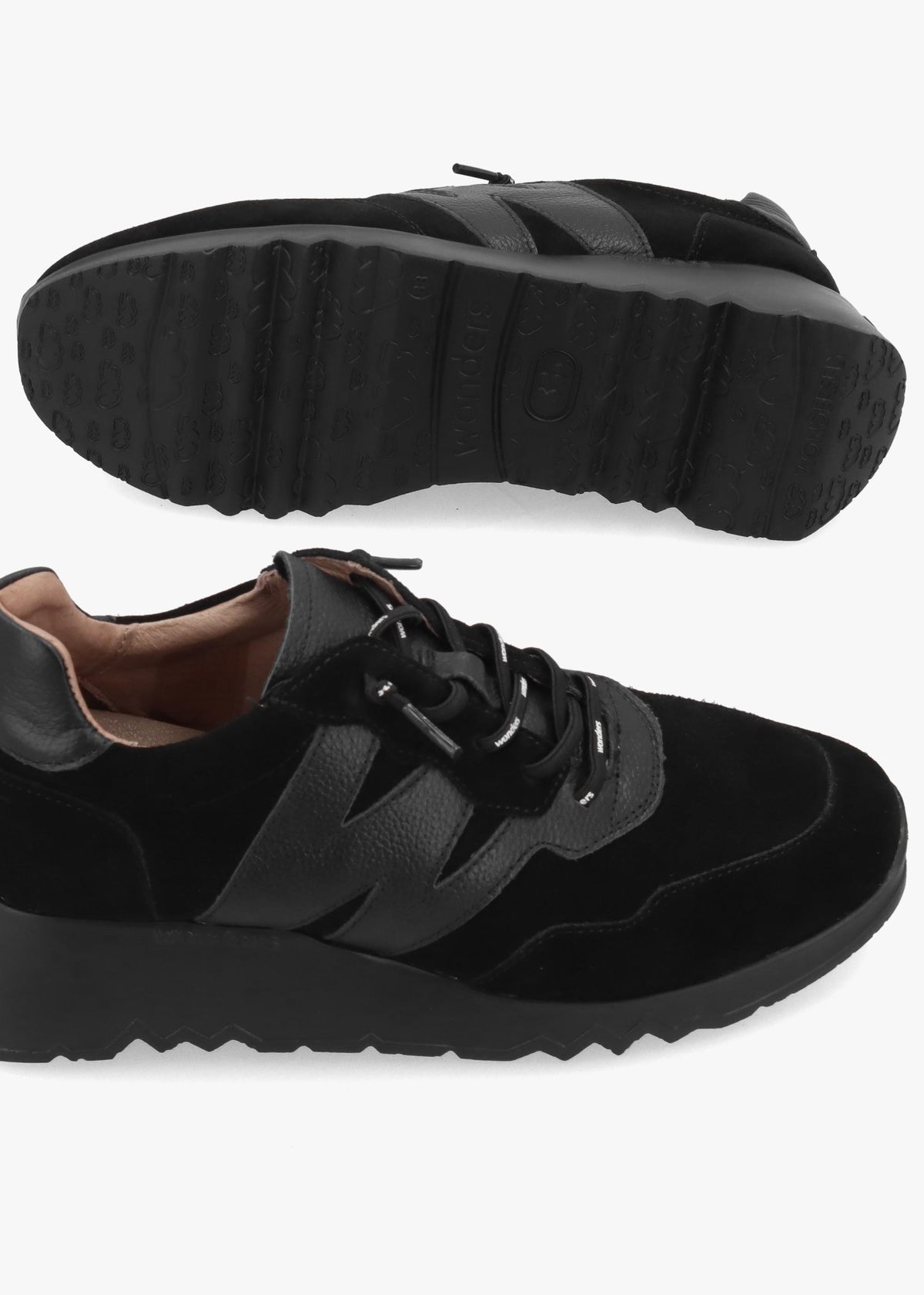 Michael Kors Kyoto 81 Black Suede Low Wedge Trainers