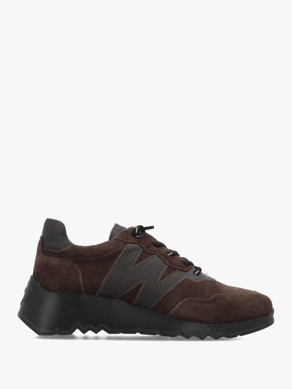 Wonders Kyoto 81 Brown Suede Low Wedge Trainers