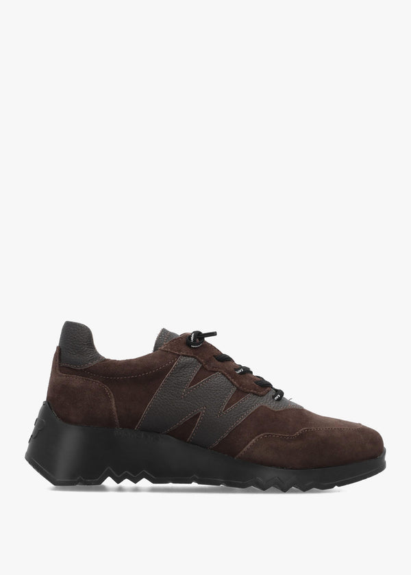 Wonders Kyoto 81 Brown Suede Low Wedge Trainers