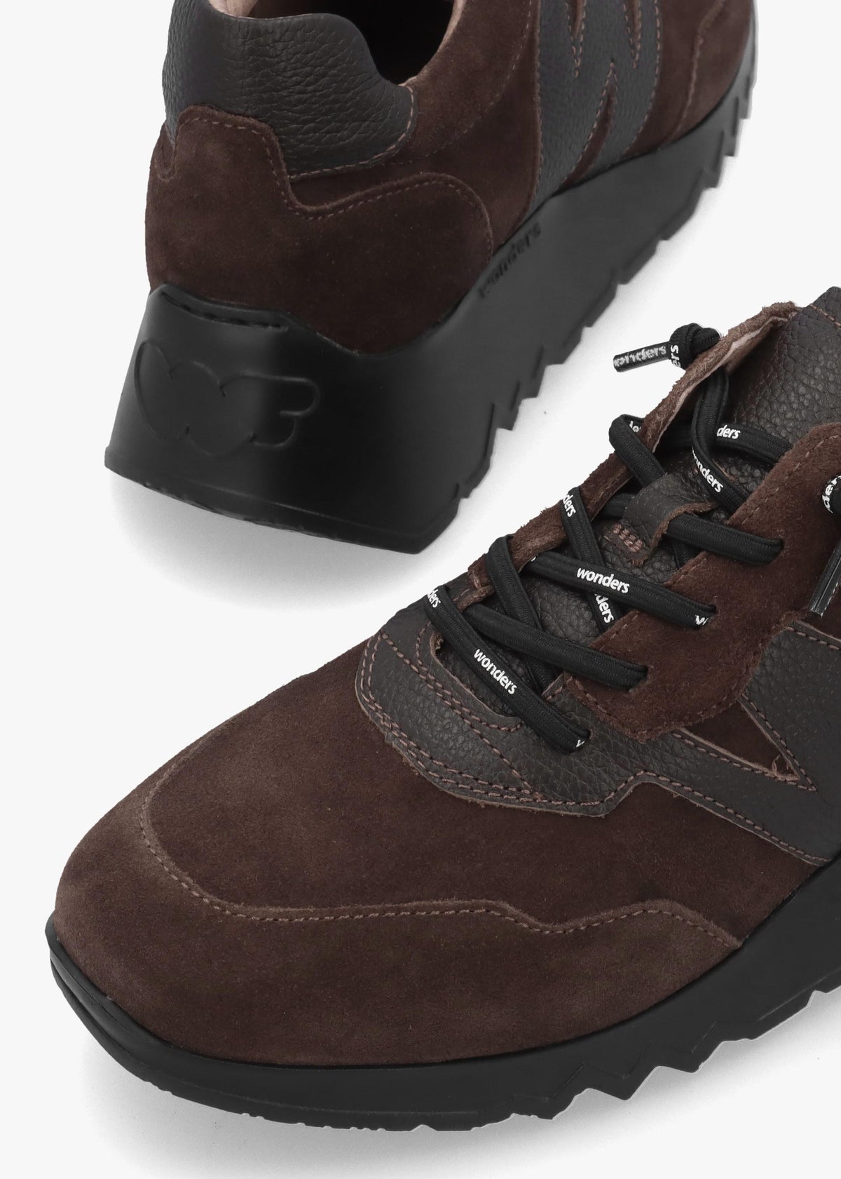 Wonders Kyoto 81 Brown Suede Low Wedge Trainers