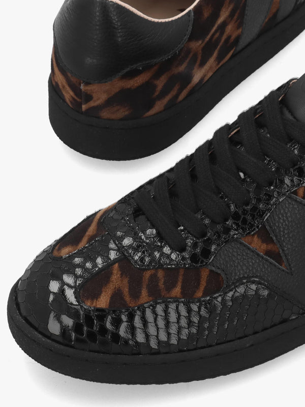 Wonders Nubia 10 Animal Print Low Profile Trainers