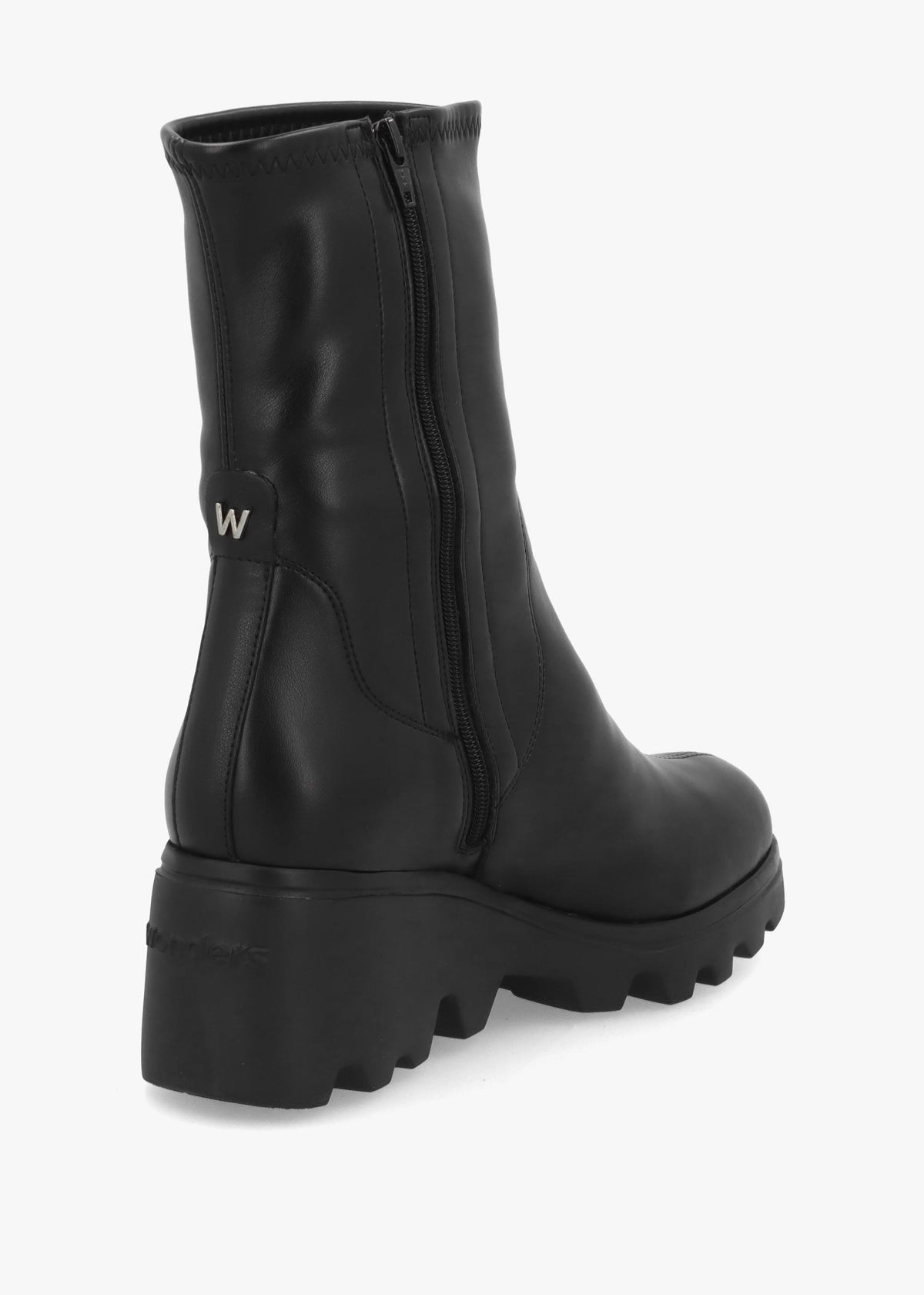 Wonders Toronto 30 Black Leather Wedge Ankle Boots
