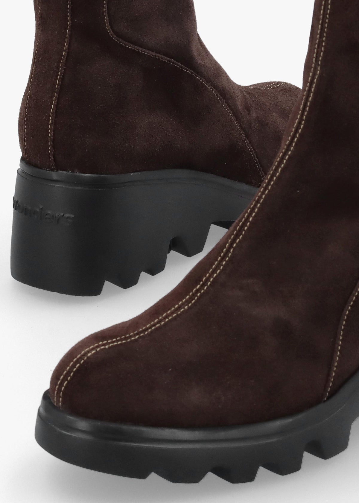 G-7033 Brown Suede Wedge Ankle Boots