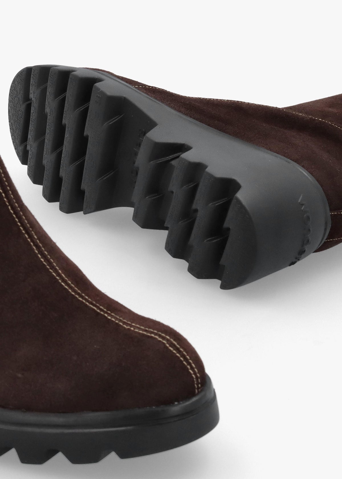 G-7033 Brown Suede Wedge Ankle Boots