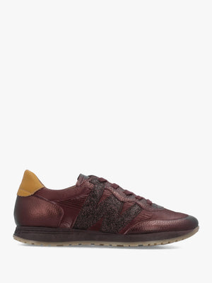 Wonders Towanda 10 Burgundy Leather Trainers